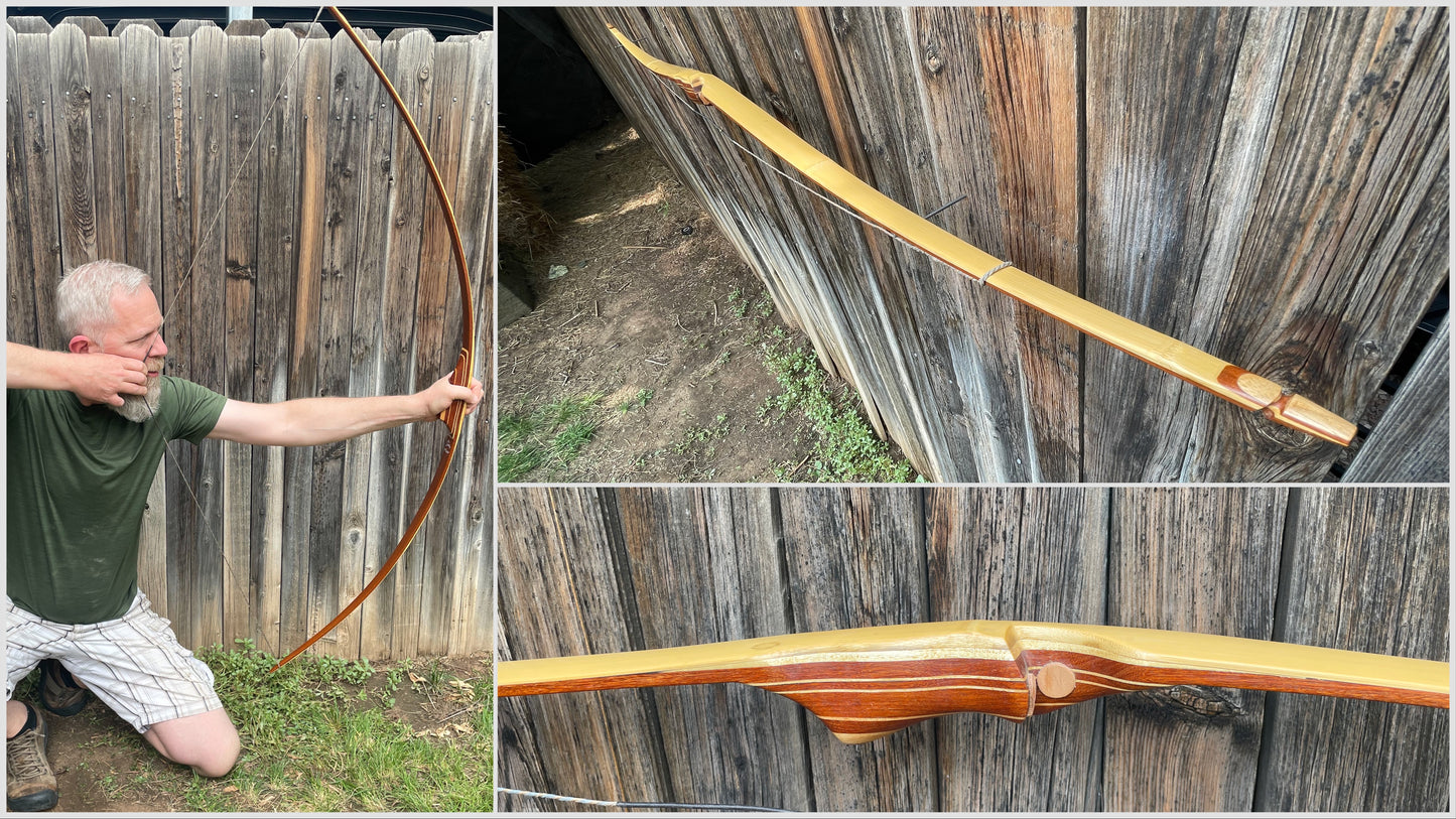 Bamboo-backed Ipe Flat bow with Hickory accents