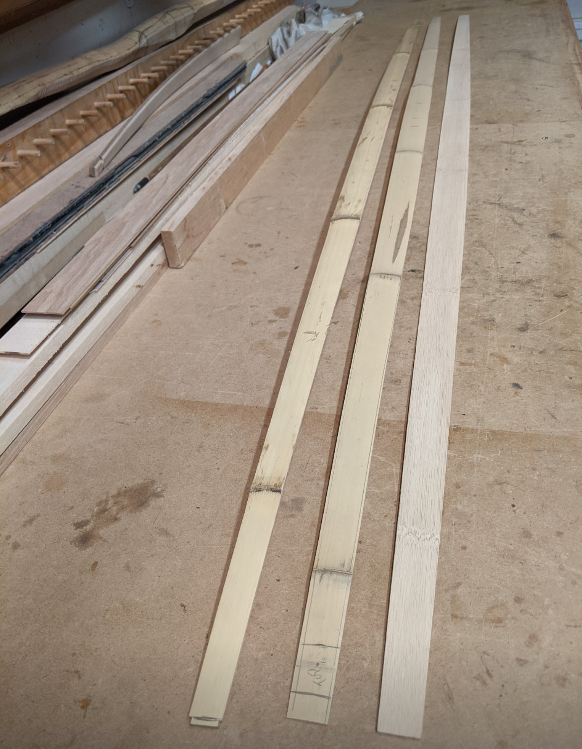 Pre-Tapered Bamboo Backing Strips