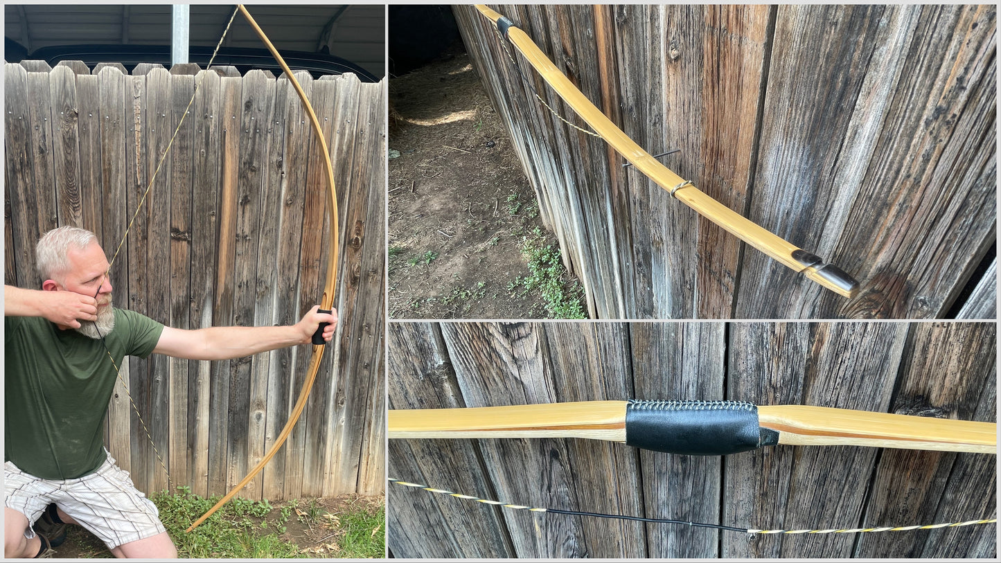 Bamboo backed Hickory/Osage Long bow