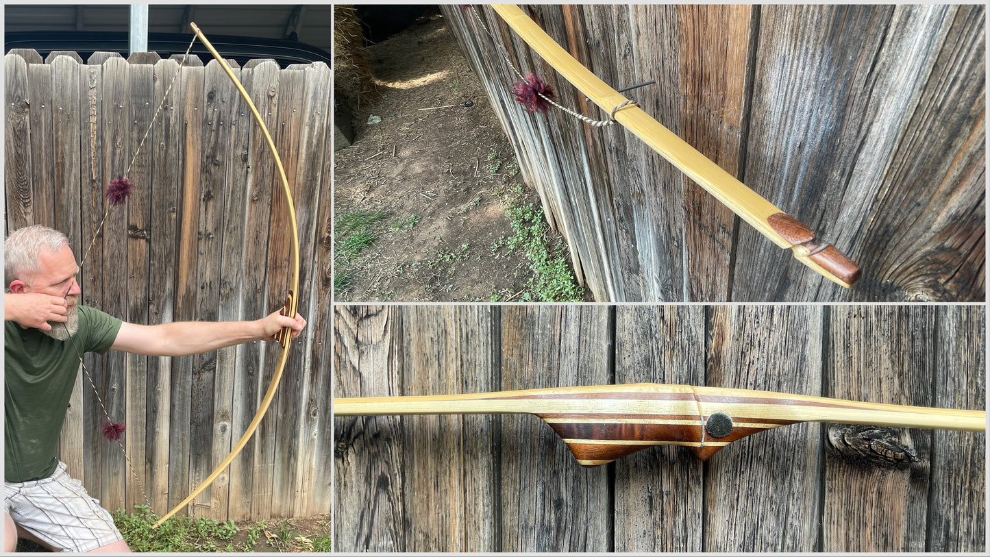 Bamboo-backed Hickory Flatbow with Walnut accents