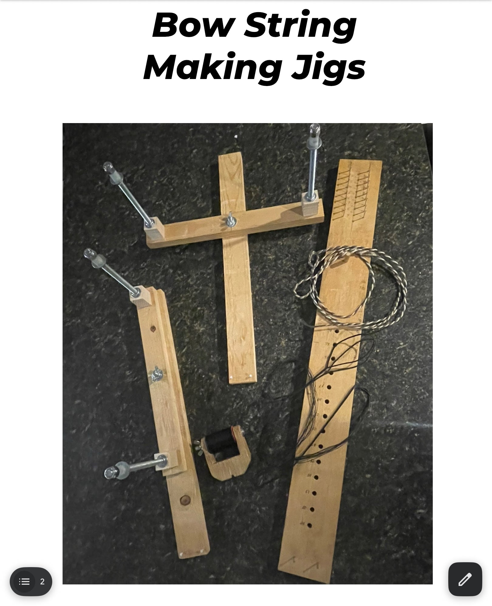 String Making Jigs Bow String Jigs Digital Shop Manual – Meadowlark Adventure Gear